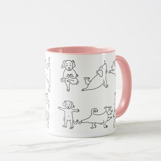Funny Yoga Pose Tasse (VorderseiteRechts)