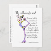 Funny Yoga Pose, Yoga Spaß Postkarte (Vorne/Hinten)