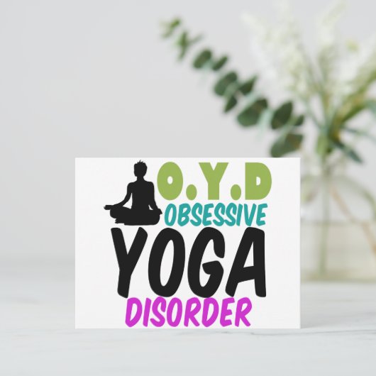 Funny Yoga Postkarte (Stehend Vorderseite)