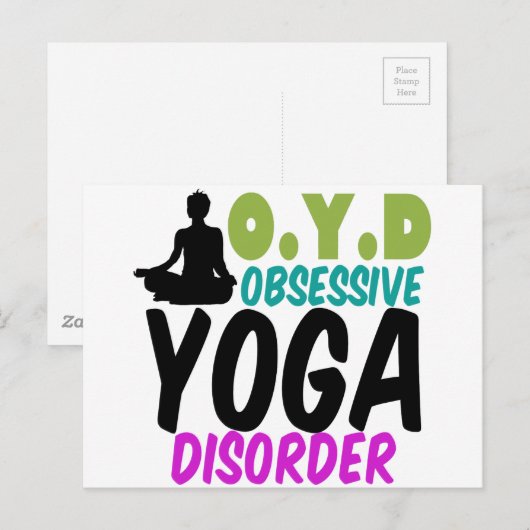 Funny Yoga Postkarte (Vorne/Hinten)