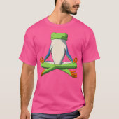 Funny Yoga Red Mit Augen Tree Frog T-Shirt (Vorderseite)