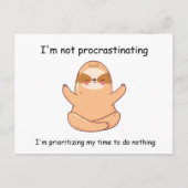 Funny Yoga Sloth Postkarte (Vorderseite)