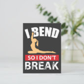 Funny Yoga Sprichwort Postkarte (Stehend Vorderseite)