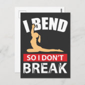 Funny Yoga Sprichwort Postkarte (Vorne/Hinten)