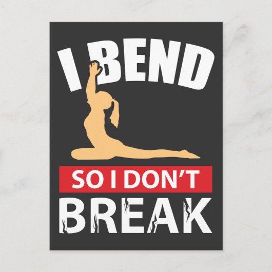 Funny Yoga Sprichwort Postkarte (Vorderseite)