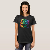 Funny Yoga Warrior Pose Peace Love Meditation Fitn T-Shirt (Vorne ganz)