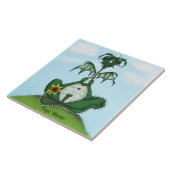 Funny Yogi Dragon Painting Fliese (Seite)