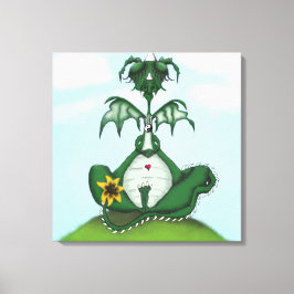 Funny Yogi Dragon Painting Leinwanddruck