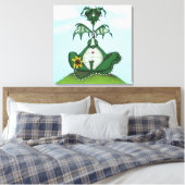 Funny Yogi Dragon Painting Leinwanddruck (Insitu (Schlafzimmer))
