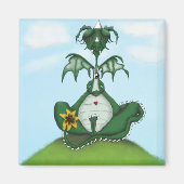 Funny Yogi Dragon Painting Magnet (Vorne)