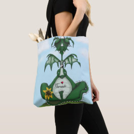 Funny Yogi Dragon Painting Tasche