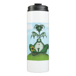 Funny Yogi Dragon Painting Thermosbecher