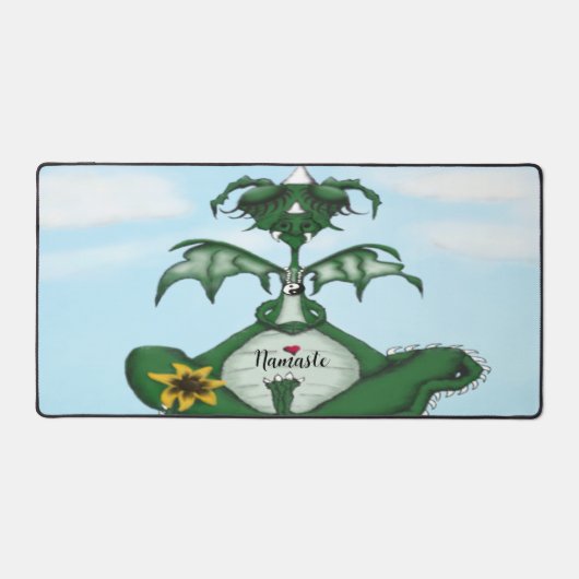 Funny Yogi Dragon Schreibtischunterlage (Vorderseite)