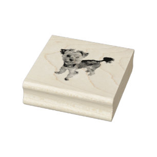 Funny yorkie Briefmarke Gummistempel