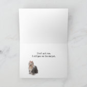 Funny Yorkie Card Karte (Innenseite)