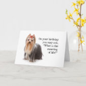 Funny Yorkie Card Karte (Gelbe Blume)