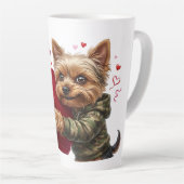 Funny Yorkie Valentine Mug | Adorable Yorkie Gift Milchtasse (Rechte Ecke)