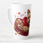 Funny Yorkie Valentine Mug | Adorable Yorkie Gift Milchtasse (Linke Ecke)