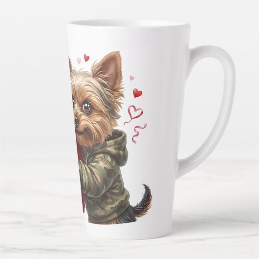 Funny Yorkie Valentine Mug | Adorable Yorkie Gift Milchtasse (Rechts)