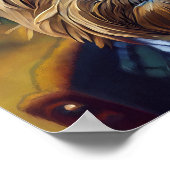 Funny Yorkshire Terrier Anthropomorphe Dog Art Poster (Ecke)