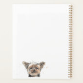 Funny Yorkshire Terrier Aquarell personalisiert Planer (Rückseite)