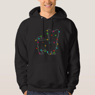 Funny Yorkshire Terrier Christmas Pajama Lights Pu Hoodie