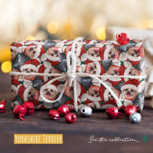 Funny Yorkshire Terrier Christmas Pattern Geschenkpapier