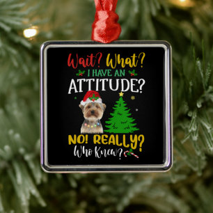 Funny Yorkshire Terrier Dog Ornament Aus Metall