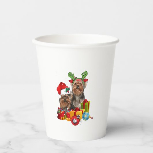 Funny Yorkshire Terrier Pappbecher (Vorderseite)