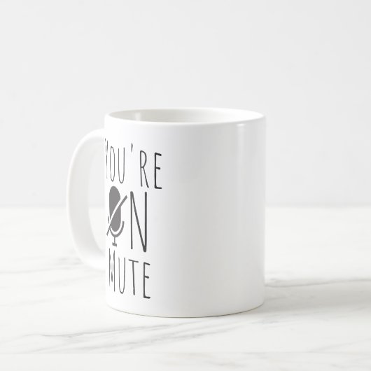 Funny You are on Mute Kaffeetasse (Vorderseite Links)