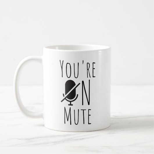 Funny You are on Mute Kaffeetasse (Links)