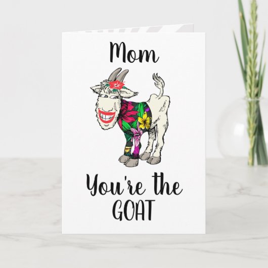 Funny You are the GOAT (women) Personalizable Karte (Vorderseite)