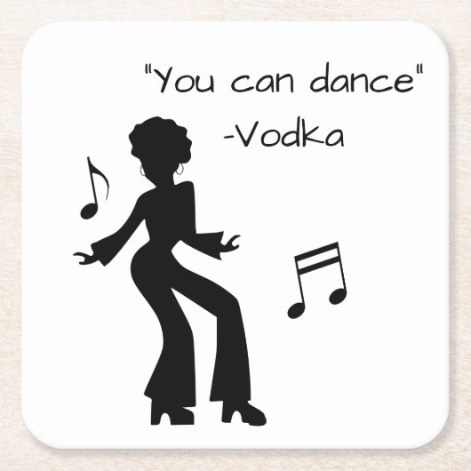 Funny "You can dance" (Wodka liegt) Rechteckiger Pappuntersetzer (Vorderseite)