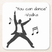 Funny "You can dance" (Wodka liegt) Rechteckiger Pappuntersetzer (Vorderseite)