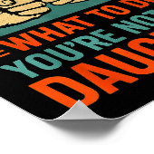 Funny You Can't Tell Me Retro Daughter Quote  Poster (Ecke)