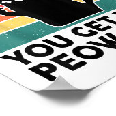 Funny you chess with Meow-Shirt Black Cat with Gun Poster (Ecke)