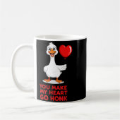 Funny You Make My Heart Go Honk Matching Valentine Kaffeetasse (Links)