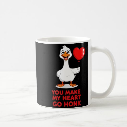 Funny You Make My Heart Go Honk Matching Valentine Kaffeetasse (Rechts)