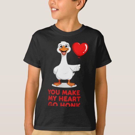 Funny You Make My Heart Go Honk Matching Valentine T-Shirt (Vorderseite)