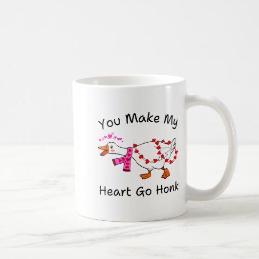 Funny You Make My Heart Go Honk Silly Goose Valent Kaffeetasse (Rechts)