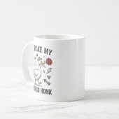 Funny You Make My Heart Go Honk Silly Goose Valent Kaffeetasse (Vorderseite Links)