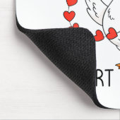 Funny You Make My Heart Go Honk Silly Goose Valent Mousepad (Ecke)