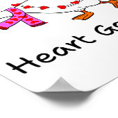 Funny You Make My Heart Go Honk Silly Goose Valent Poster (Ecke)