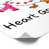 Funny You Make My Heart Go Honk Silly Goose Valent Poster (Ecke)