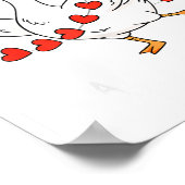 Funny You Make My Heart Go Honk Silly Goose Valent Poster (Ecke)