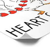 Funny You Make My Heart Go Honk Silly Goose Valent Poster (Ecke)