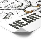 Funny You Make My Heart Go Honk Silly Goose Valent Poster (Ecke)
