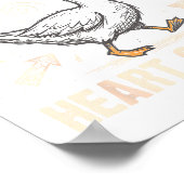 Funny You Make My Heart Go Honk Silly Goose Valent Poster (Ecke)