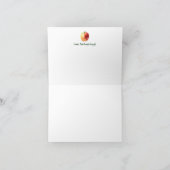 Funny 'You re a Peach' Crossed Out Card mit Apple Dankeskarte (Innenseite)
