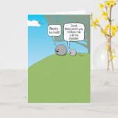 Funny You Rock Little Boulder Karte (Gelbe Blume)